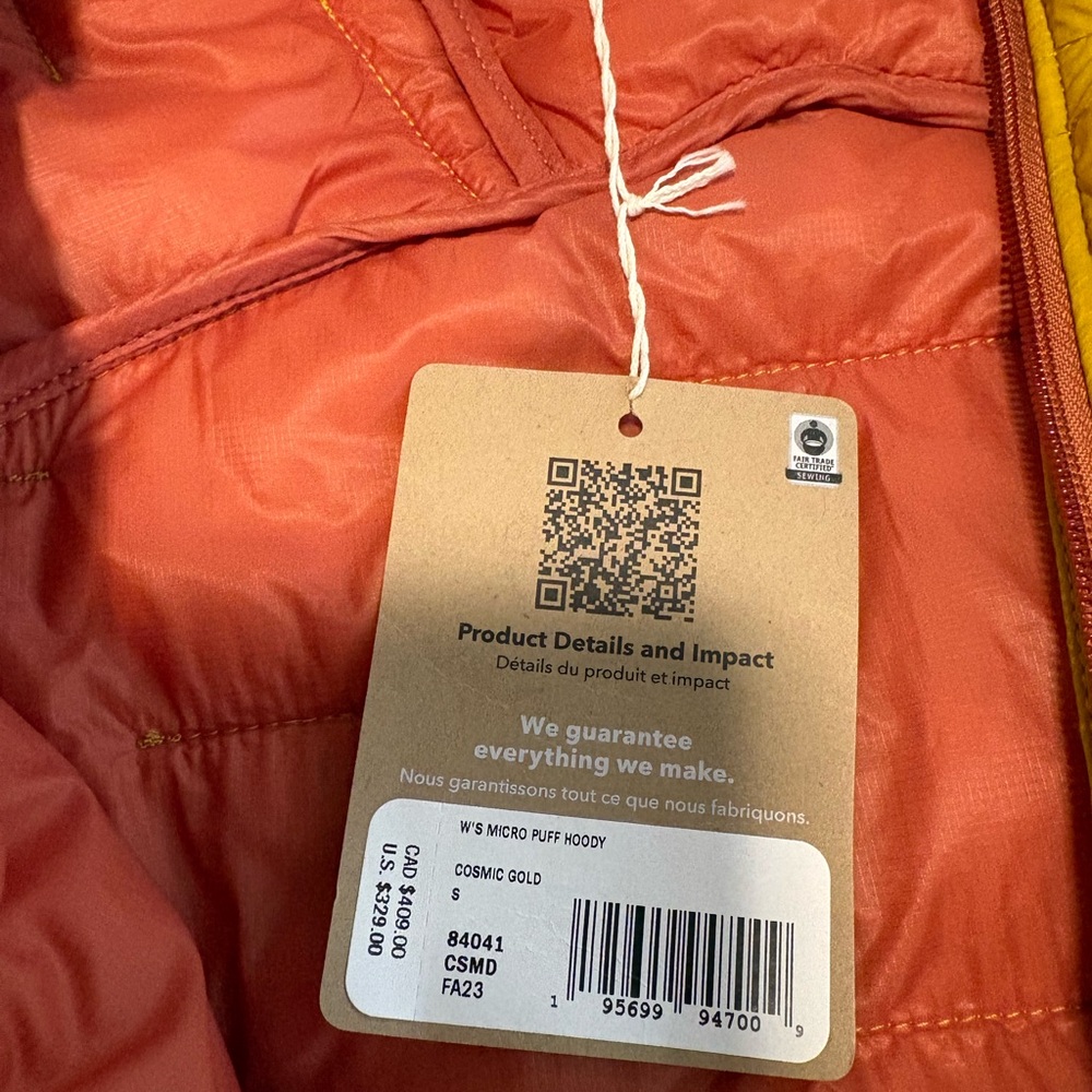 NWT Patagonia Mustard Puffer Jacket - Picture 3 of 12